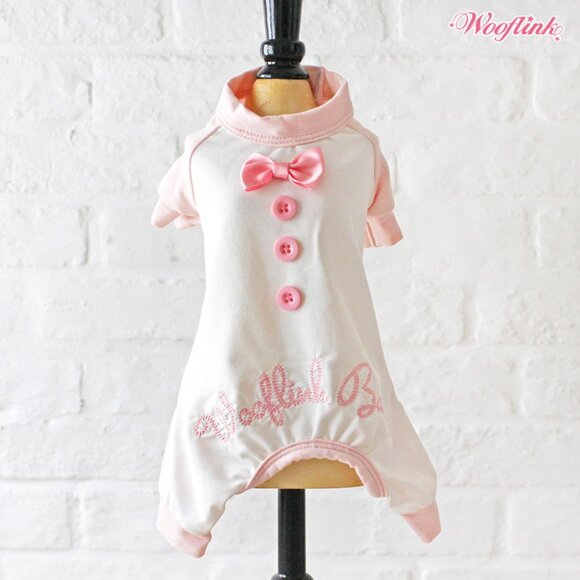 Wooflink Baby Pjs in Pink & White - Size 6 - Picture 1 of 5